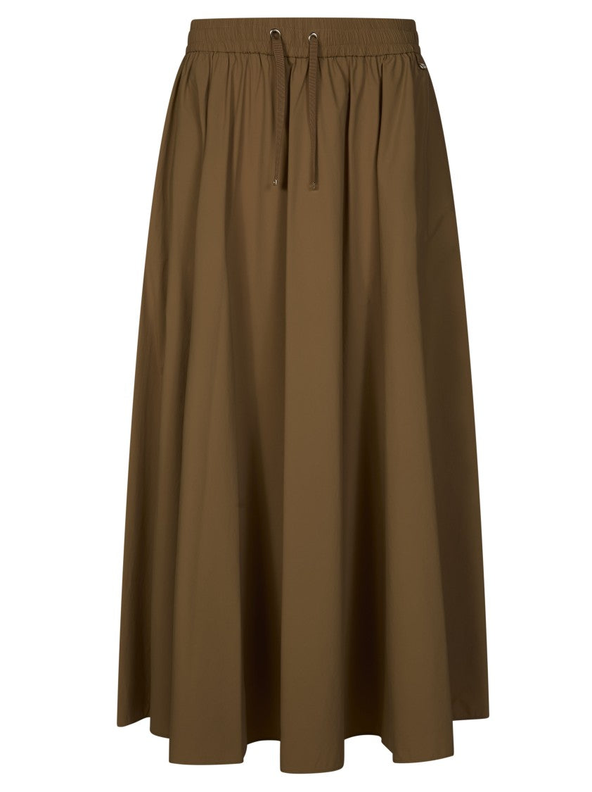 Herno Relaxed Flared Drawstring Midi Skirt