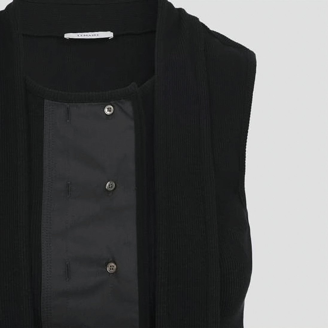 Lemaire Asymmetrical Black Jersey Top