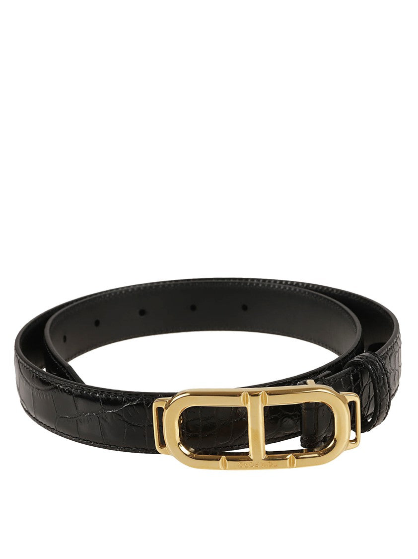 Tom Ford Glossy Black Calf Leather Belt