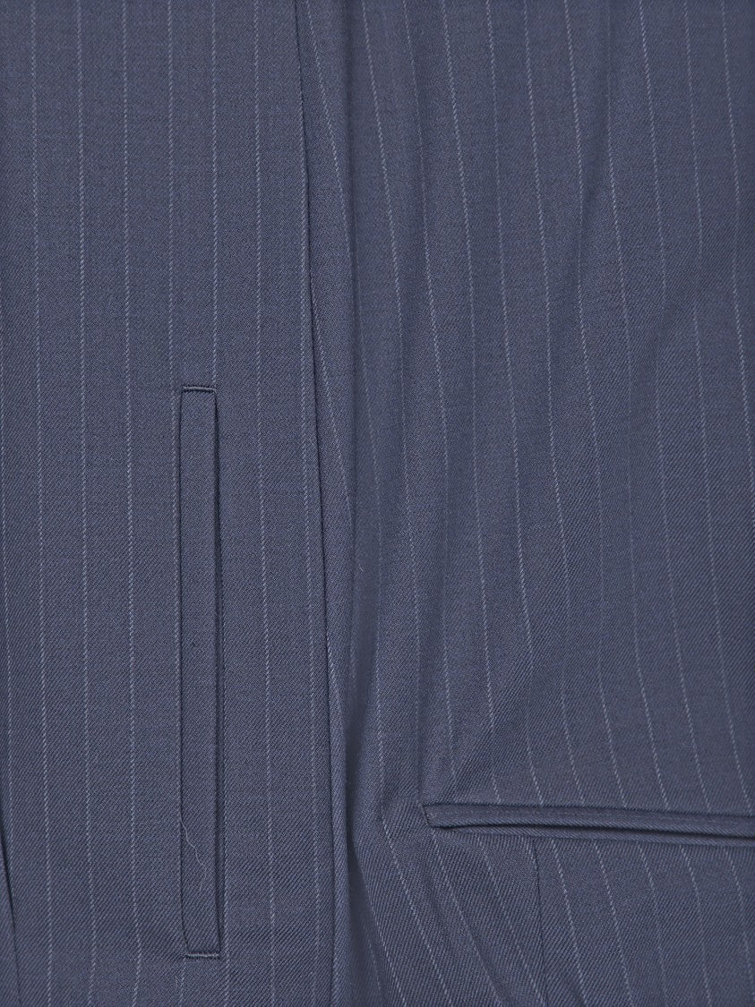 Lardini Pinstriped Suit With Tailored Fit And Detailing