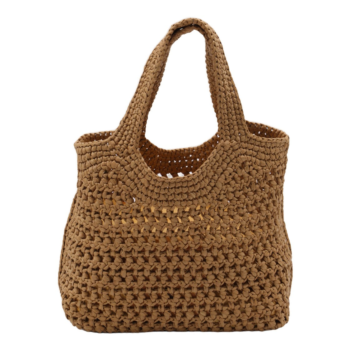 Tod's Natural Medium Tote Bag With Woven Crochet Texture