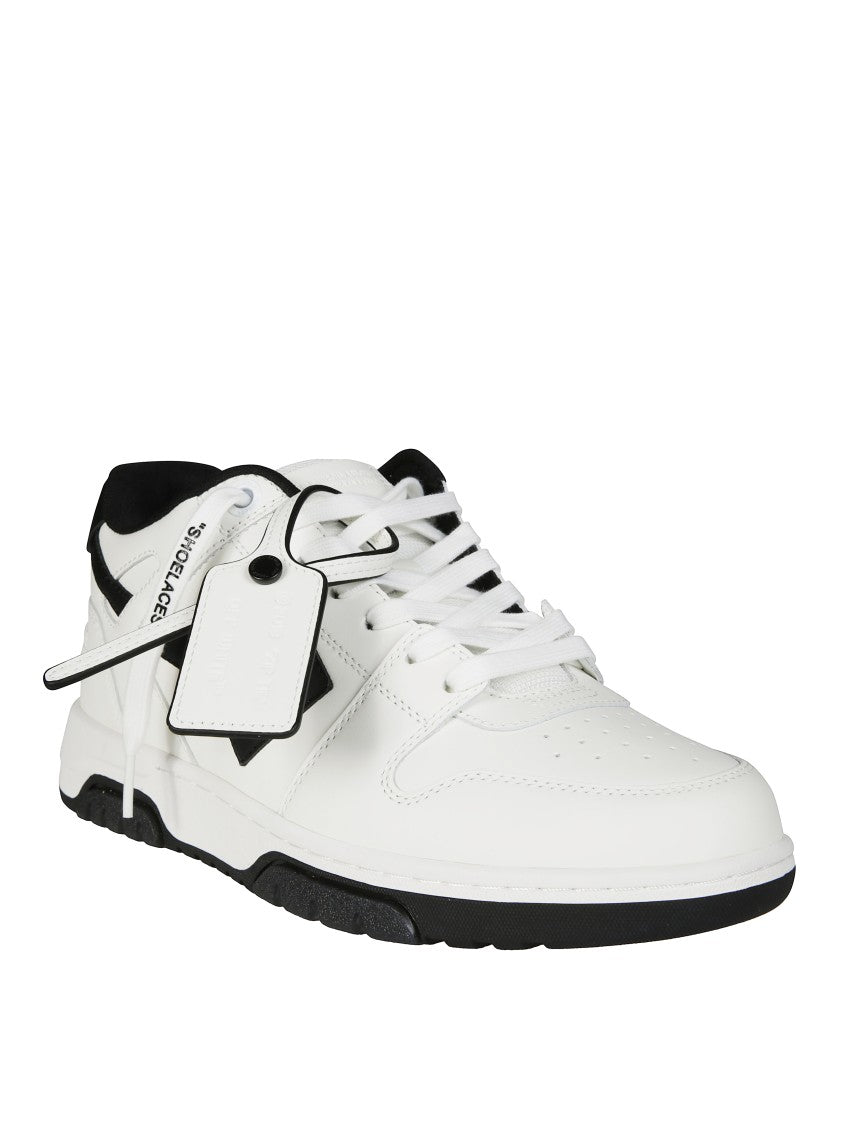 Off-White Sole White Sneakers With Bold Accents