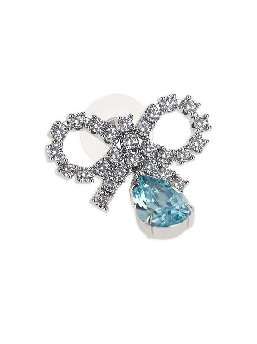 Self-Portrait 'Micro Bow Pink Droplet' Earrings