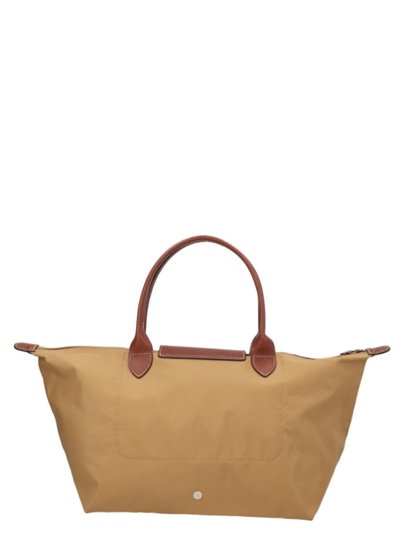 Longchamp Large Structured Tote Bag With Leather Accents