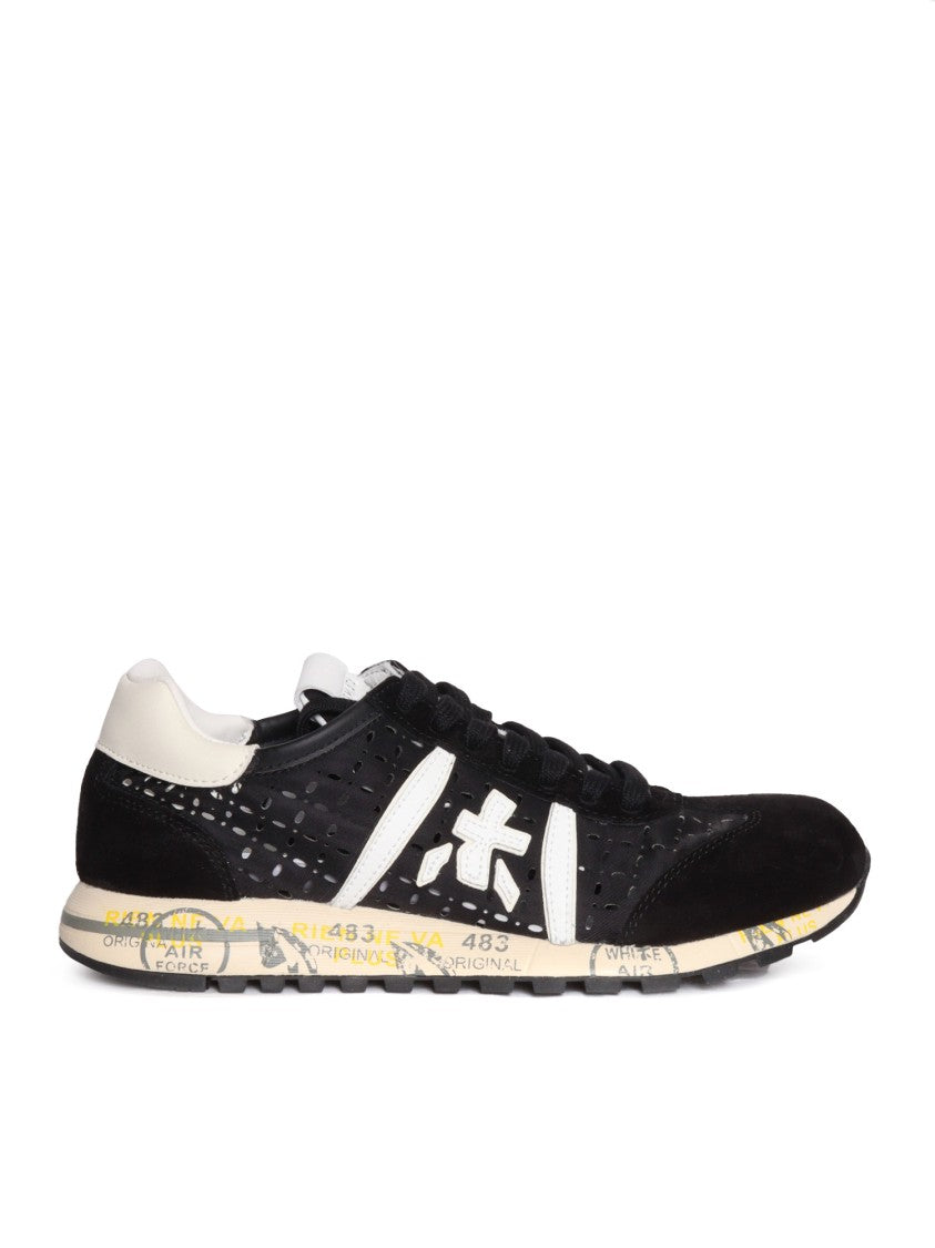 Premiata Black Sneakers With Textured Upper