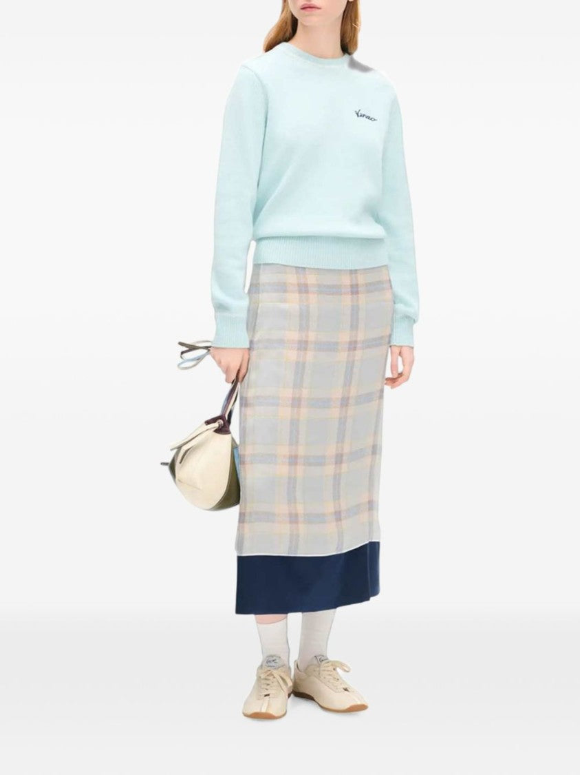 Kenzo Ribbed Knit Sweater - Light Blue