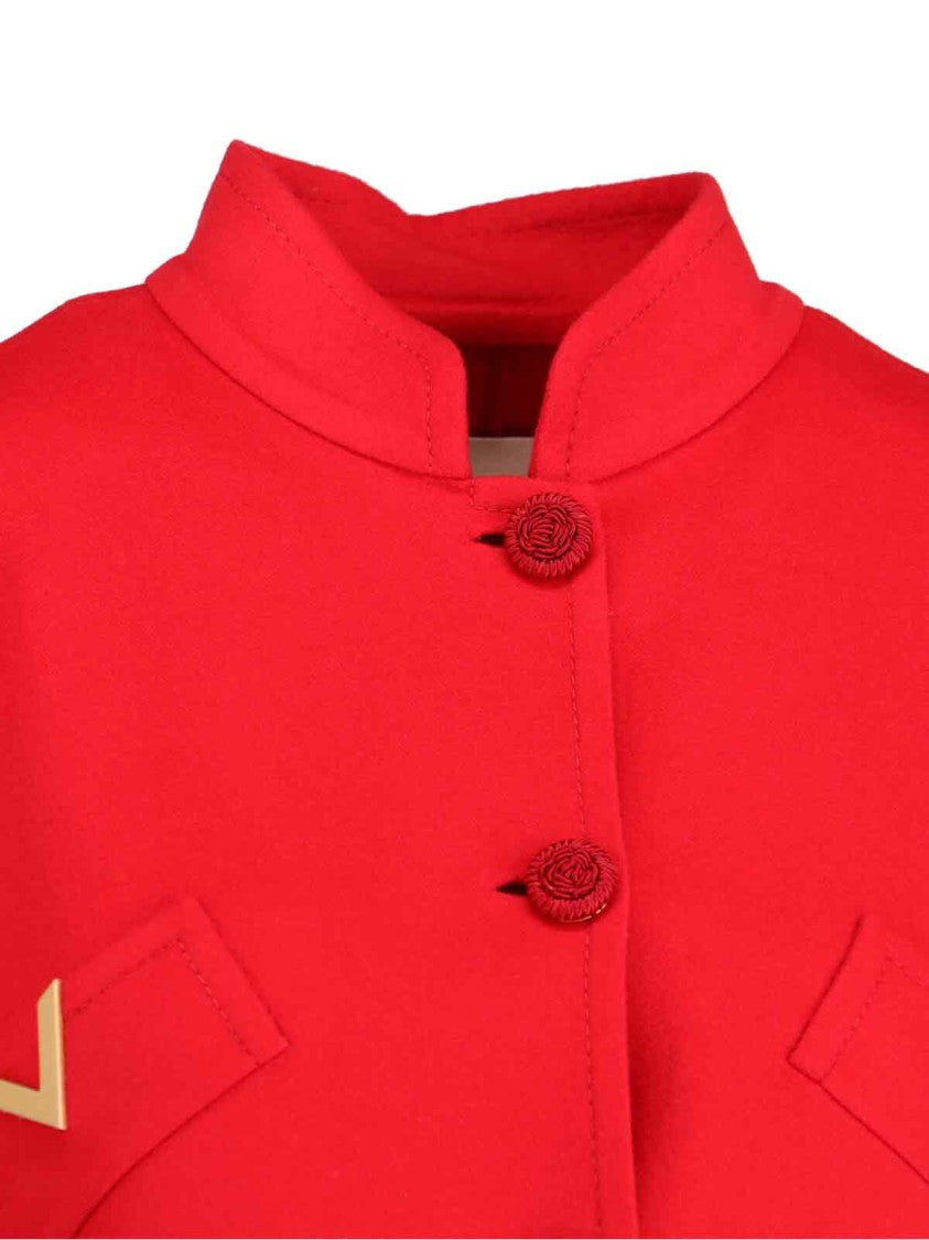 Valentino Wool-Cashmere Coat – Red