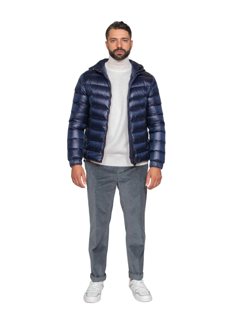 Colmar Shiny Quilted Men's Puffer Jacket With Hood And Elastic Cuffs
