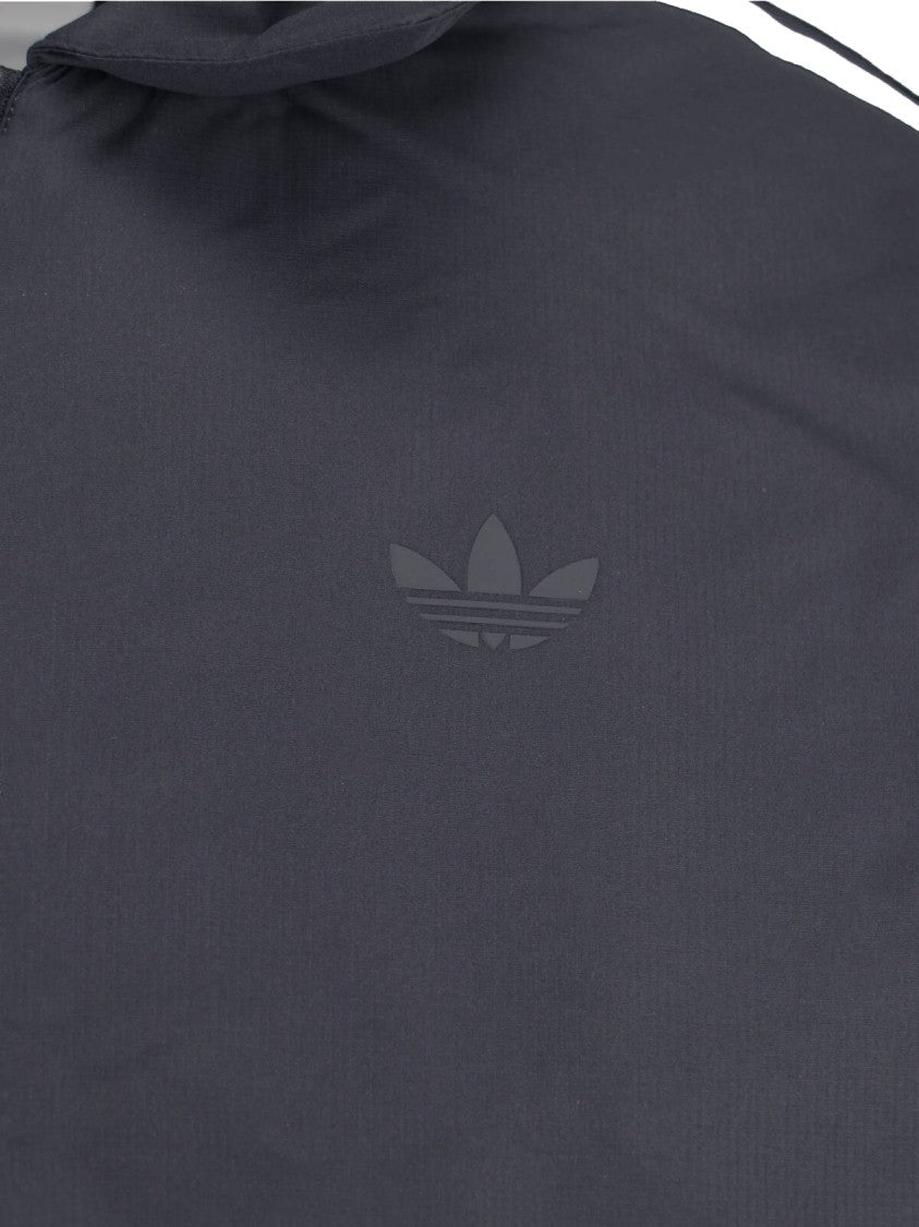 Adidas Bomber Jacket With Contrast Stripes And Zip Closure
