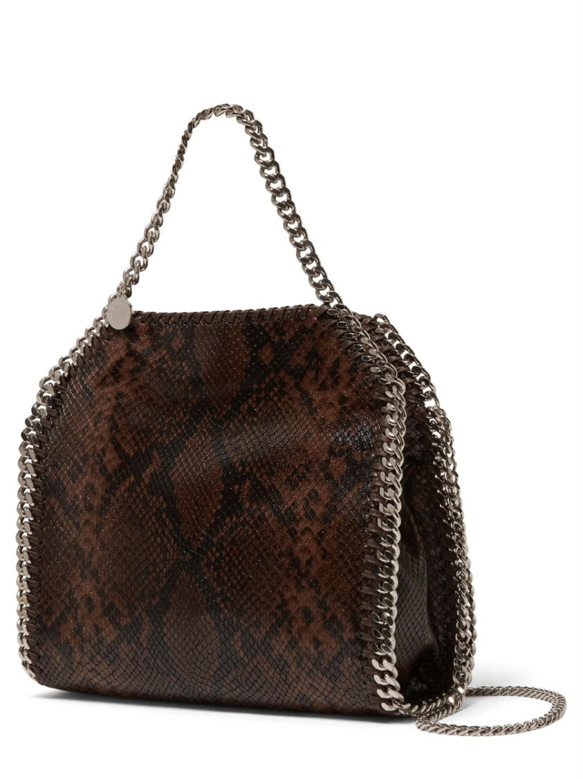 Stella Mccartney Brown Snakeskin Texture Mini Bag