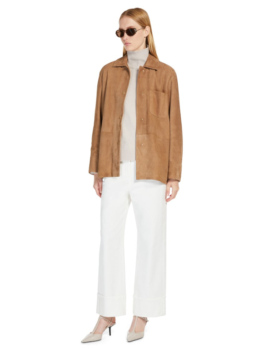 Max Mara Soft Suede-Like Camel Jacket