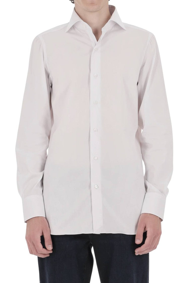 Finamore Napoli Poplin Stretch Cotton Shirt
