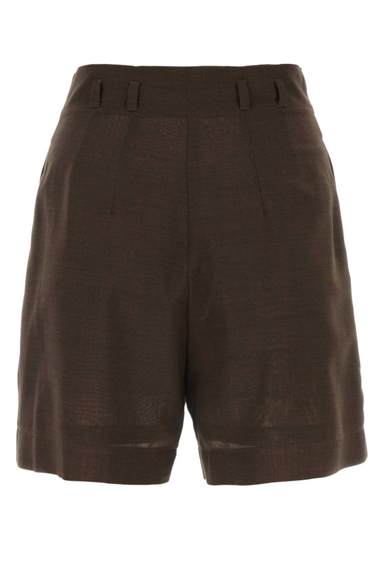 Philosophy Di Lorenzo Serafini Chocolate Wool Blend Shorts