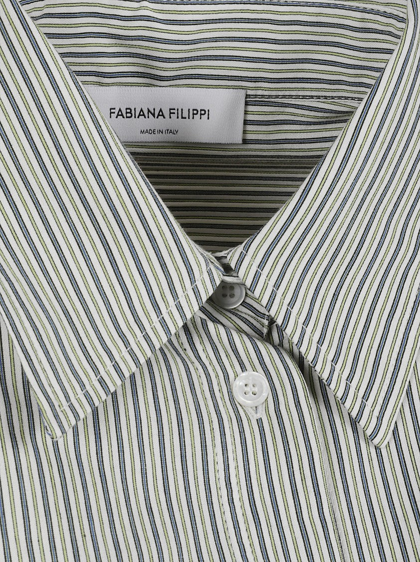 Fabiana Filippi Button-Down Shirt Dress With Belted Waist