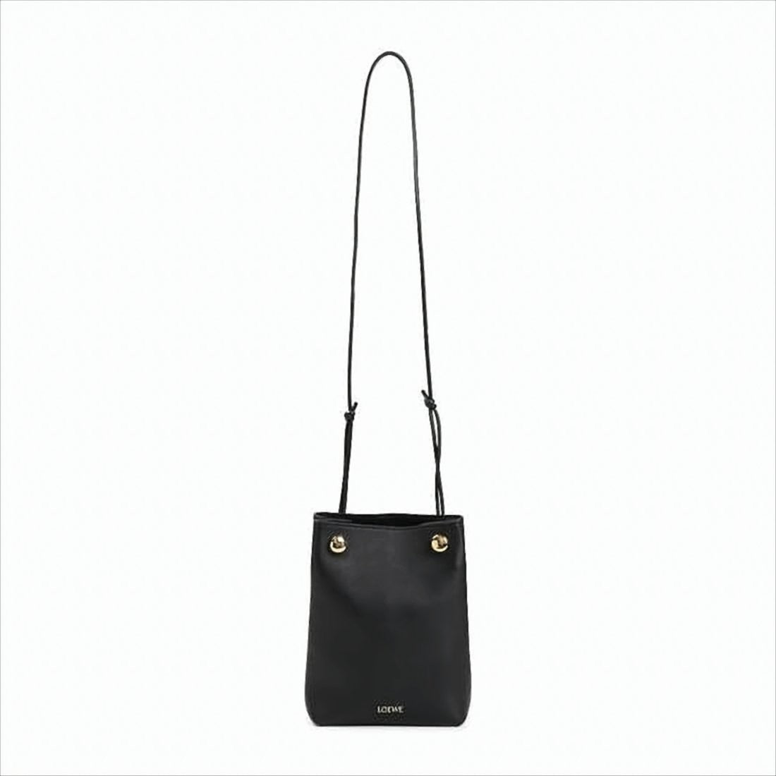 Loewe Rectangular Black Calf Leather Crossbody Bag