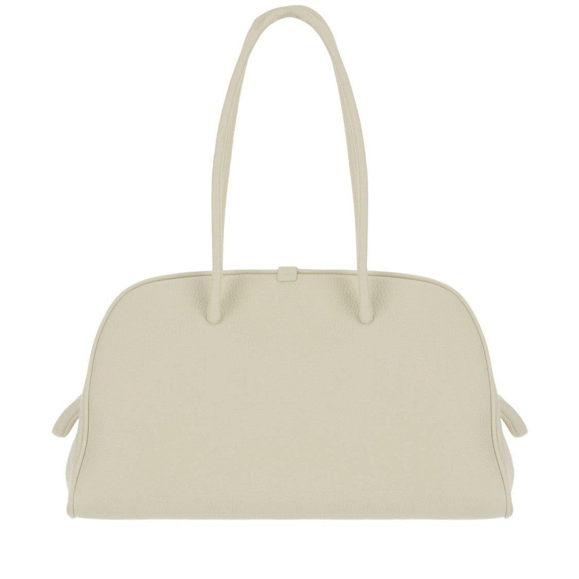 Jacquemus Ivory Textured Calfskin Leather Tourism Bag