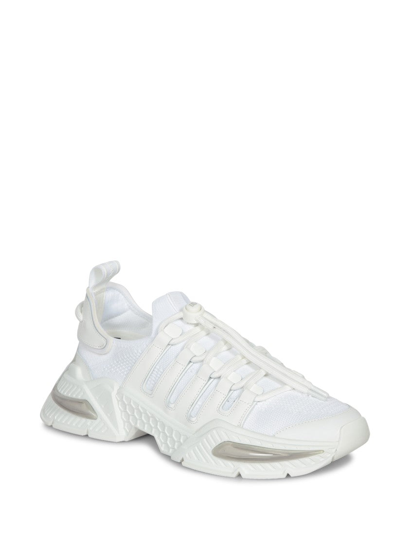 Dolce & Gabbana White Sneakers With Modern Silhouette And Unique Lacing System