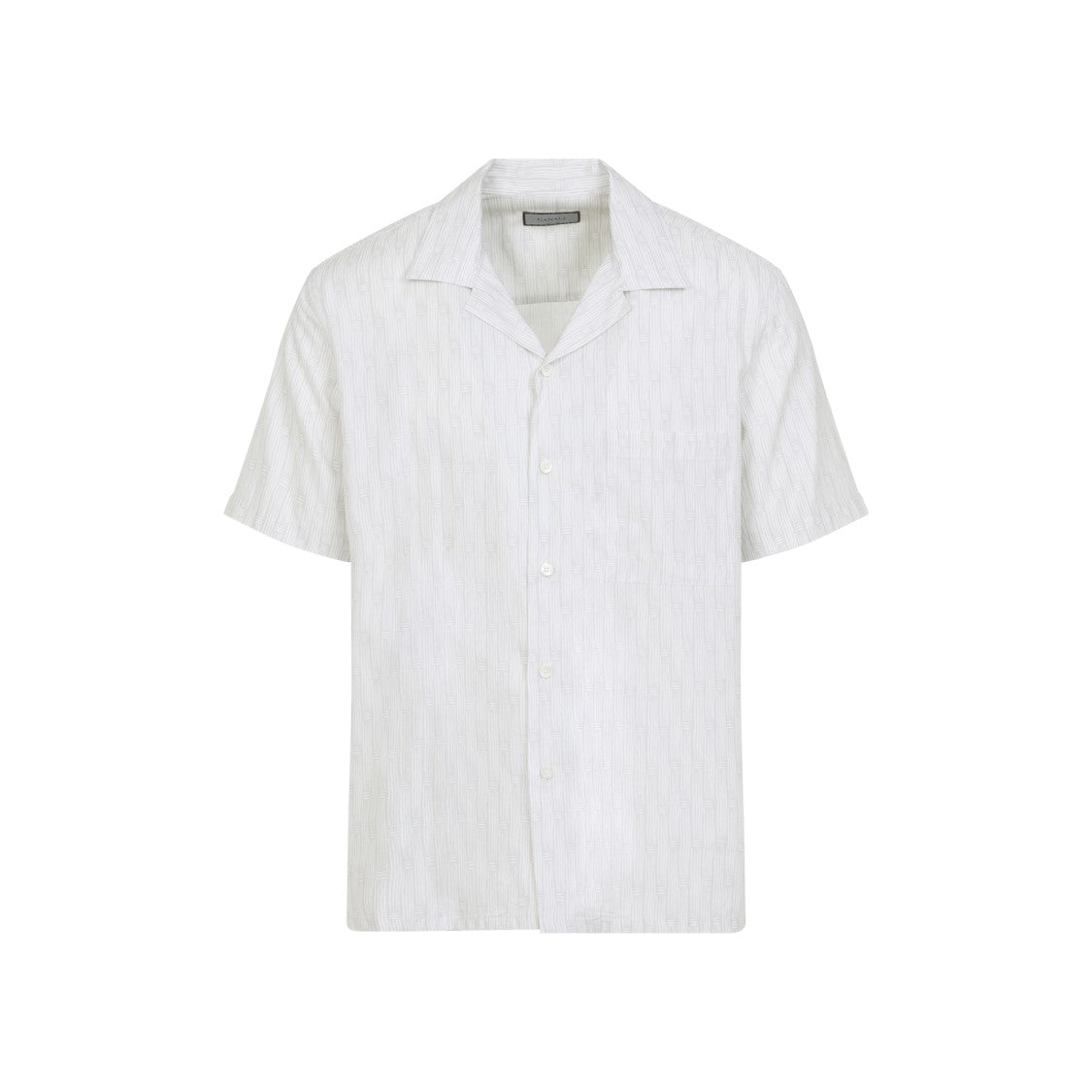 Canali Grey Cotton And Lyocell Shirt