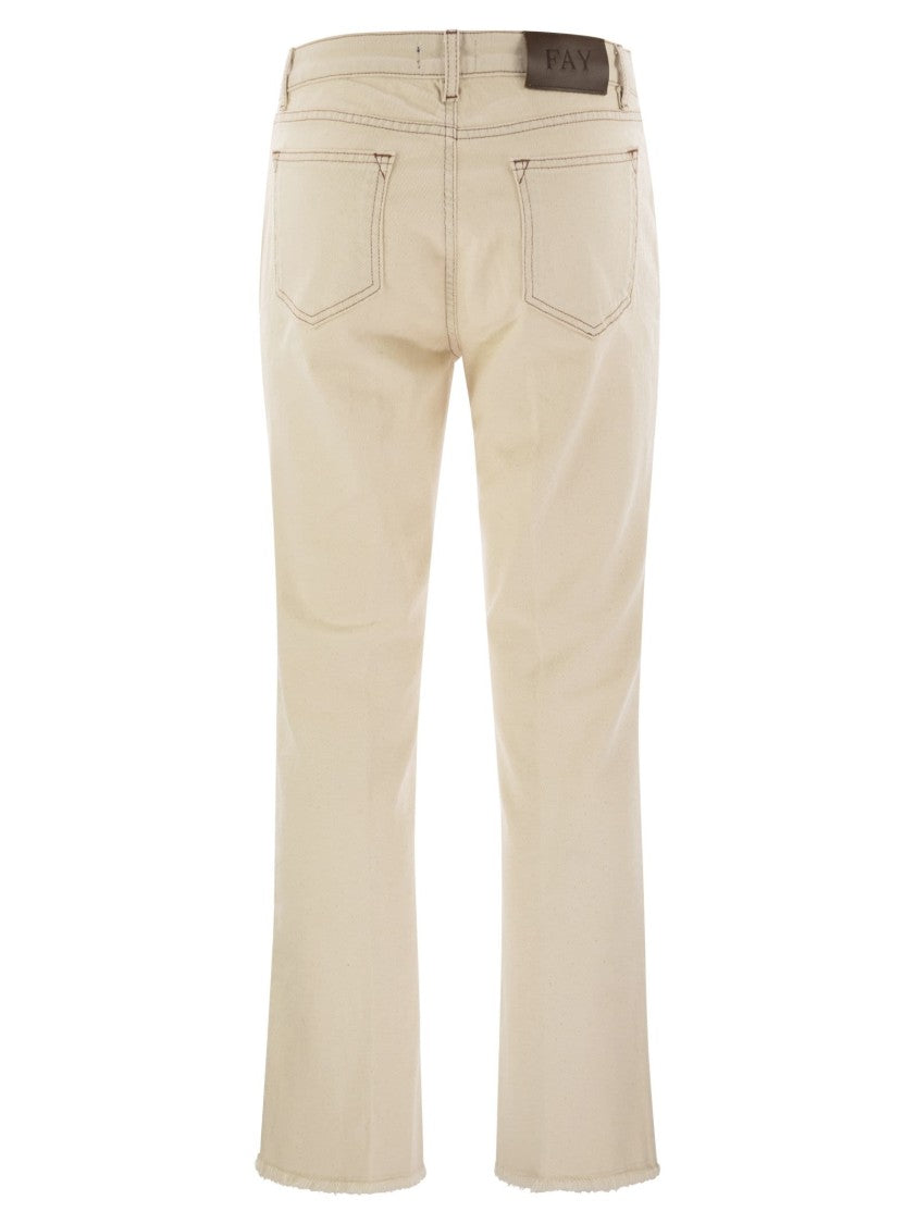 Fay Skinny Stretch Cotton Denim Trousers