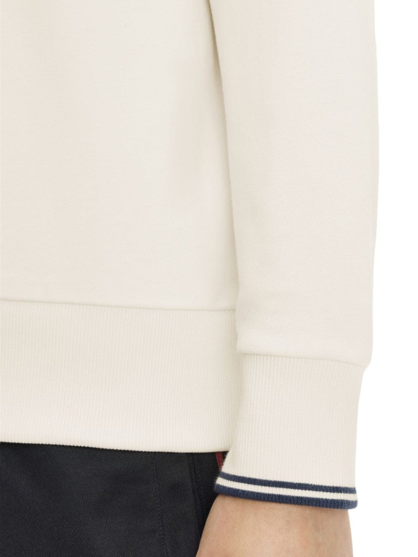 Fred Perry Pullover Sweatshirt With Half-Zip Front And Logo Accents