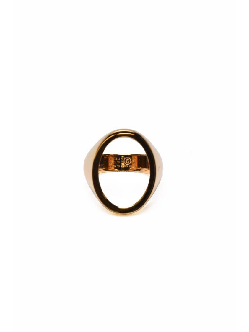 Mm6 By Maison Margiela Gold Brass Minimalist Ring