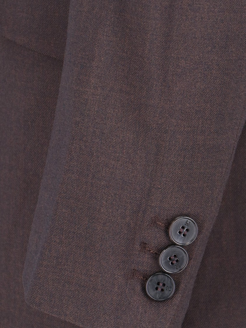 Low Classic Single-Breasted Blazer – Brown