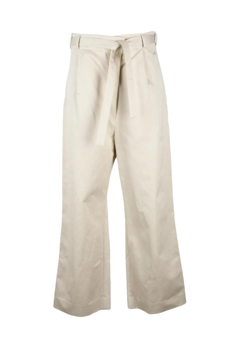 Add High Waist Wide Leg Chino Trousers - Beige