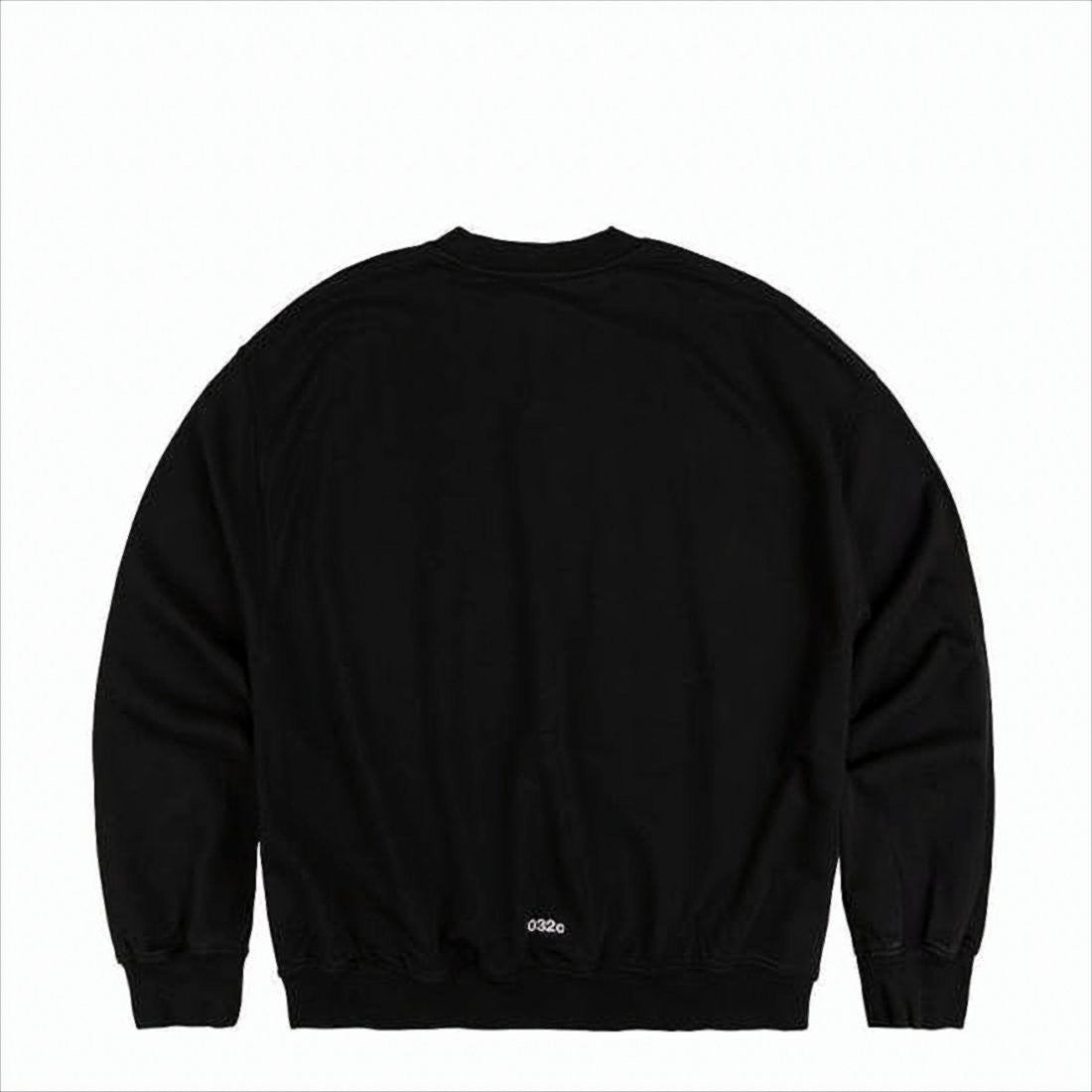 032C Long-Sleeve Black Sweatshirt With Bold Graphic Print