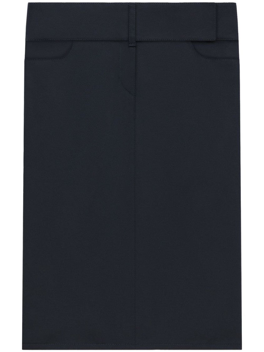 Courrèges Mid-Length Tailored Blue Skirt