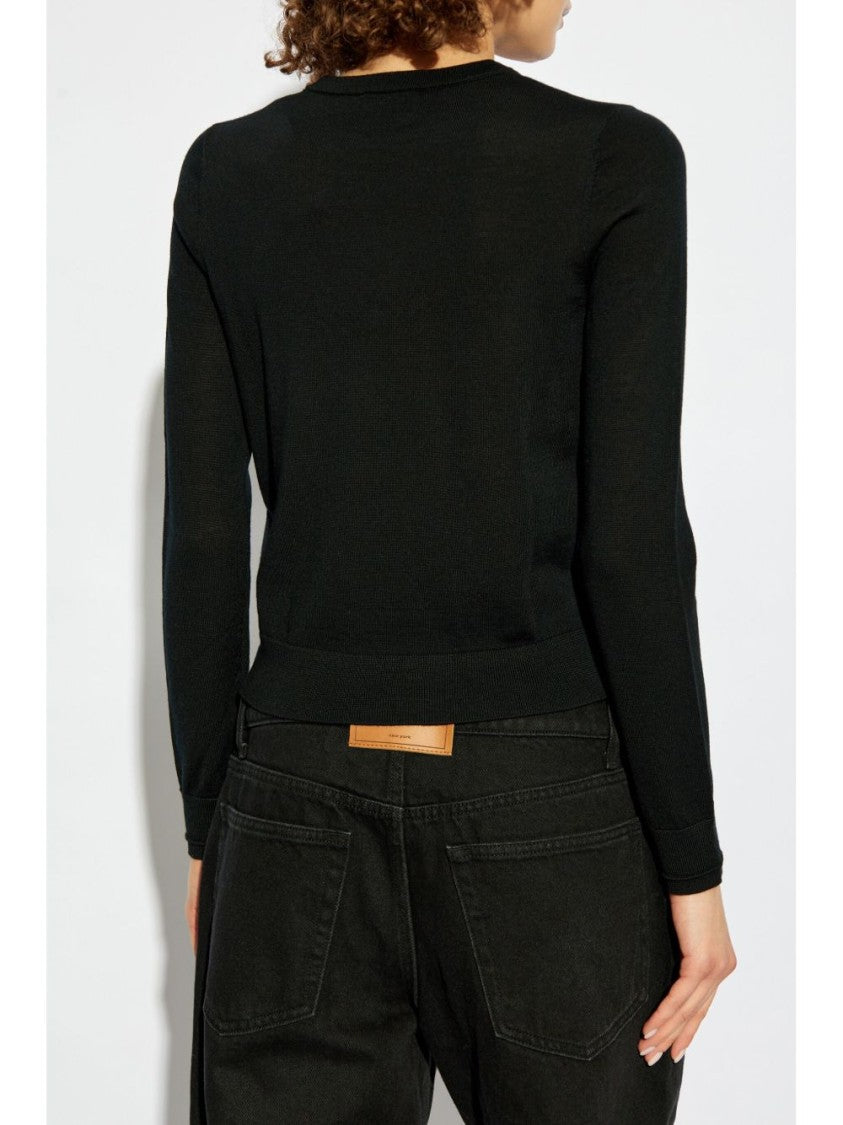 Diesel Black Cut Out Ribbed Logo Top