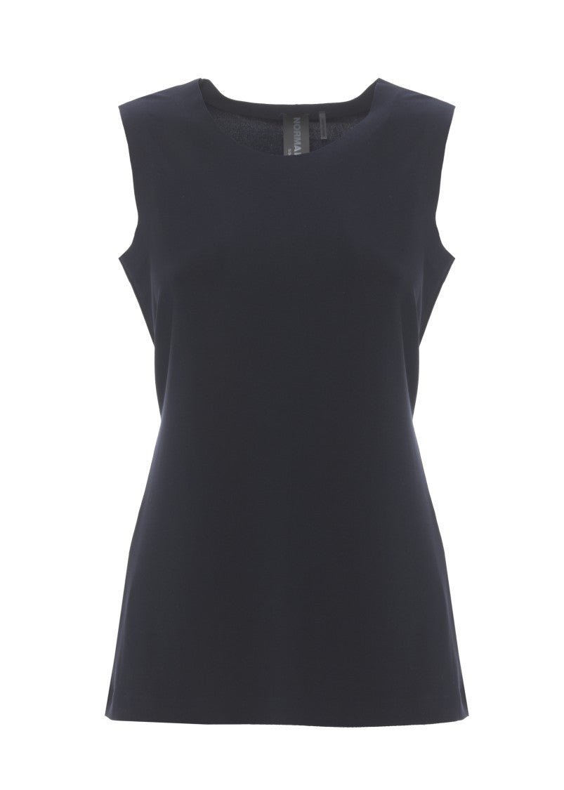 Norma Kamali Blue Swing Tank Top