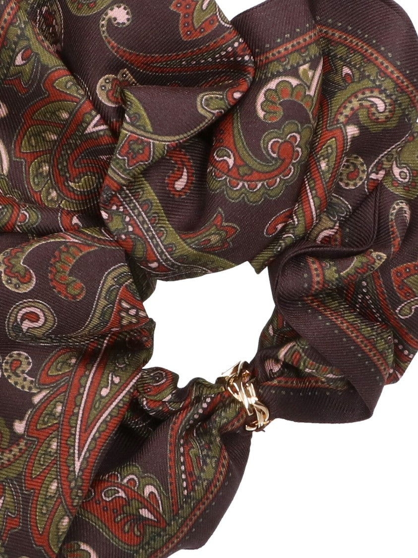 Saint Laurent Cassandre Hair Elastic – Brown