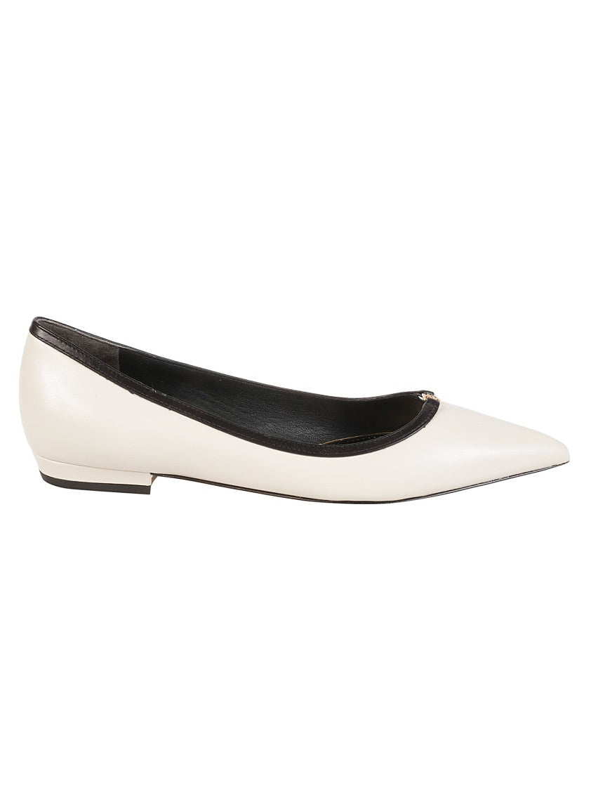 Tory Burch Pointed Toe Flat Shoes With Minimalistic Design