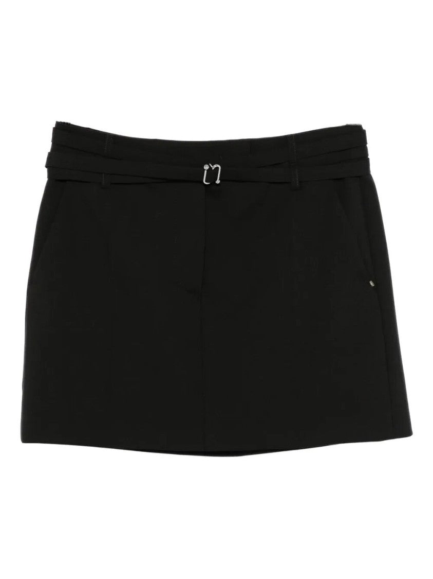 Sportmax Tailored Black Wool Mini Skirt