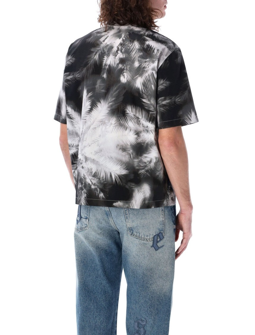 Palm Angels Black Blueprint Palms Shirt