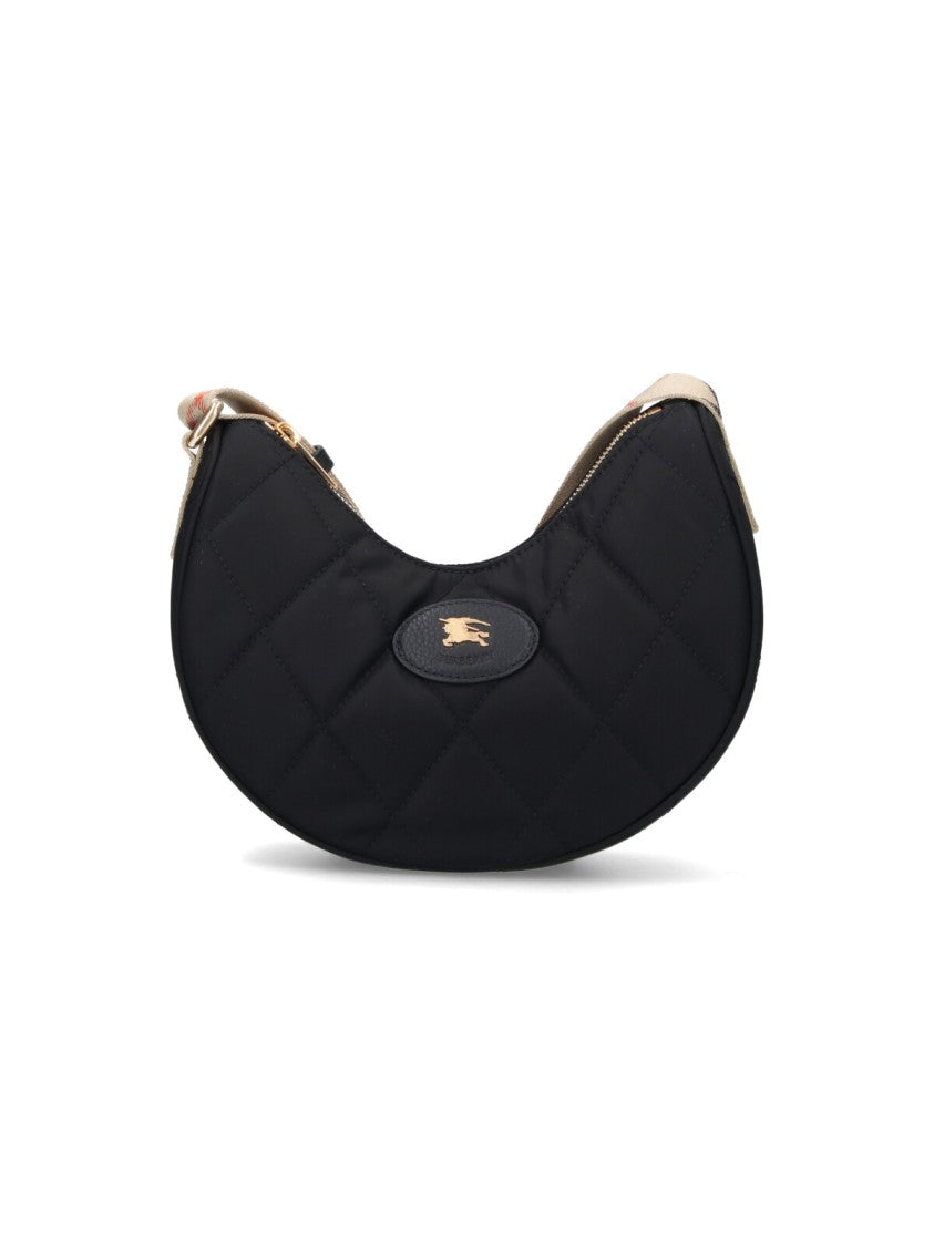 Burberry "Horseshoe" Shoulder Bag Black