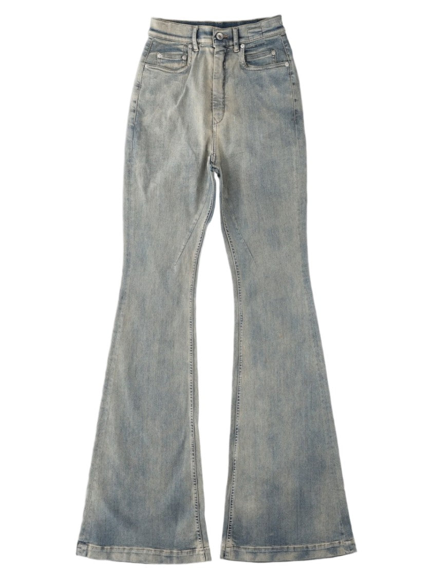 Drkshdw By Rick Owens Denim Flared High-Waisted Jeans