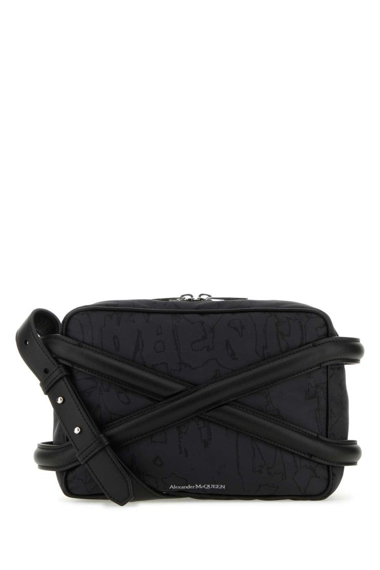 Alexander Mcqueen Black Nylon Harness Crossbody Bag