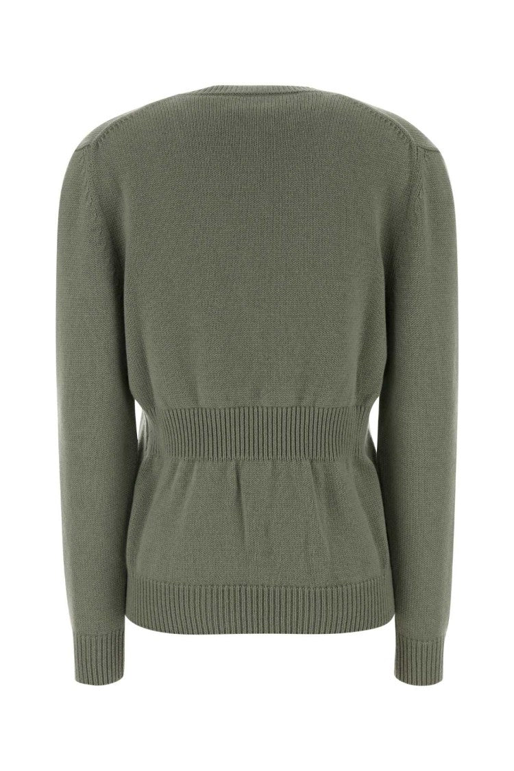 Fendi Sage Green Stretch Cashmere Sweater