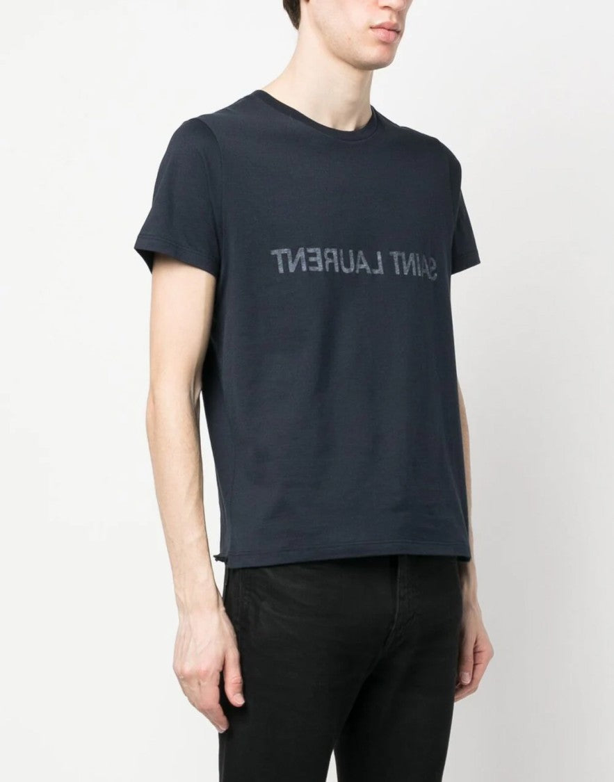Saint Laurent Reverse Logo Print T-Shirt