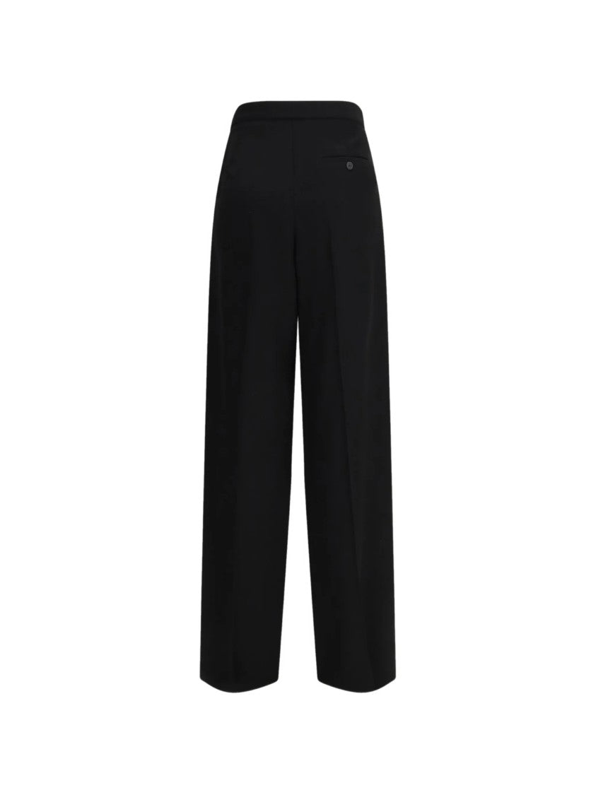 Balenciaga Black Tuxedo Wide-Leg High-Waisted Pants