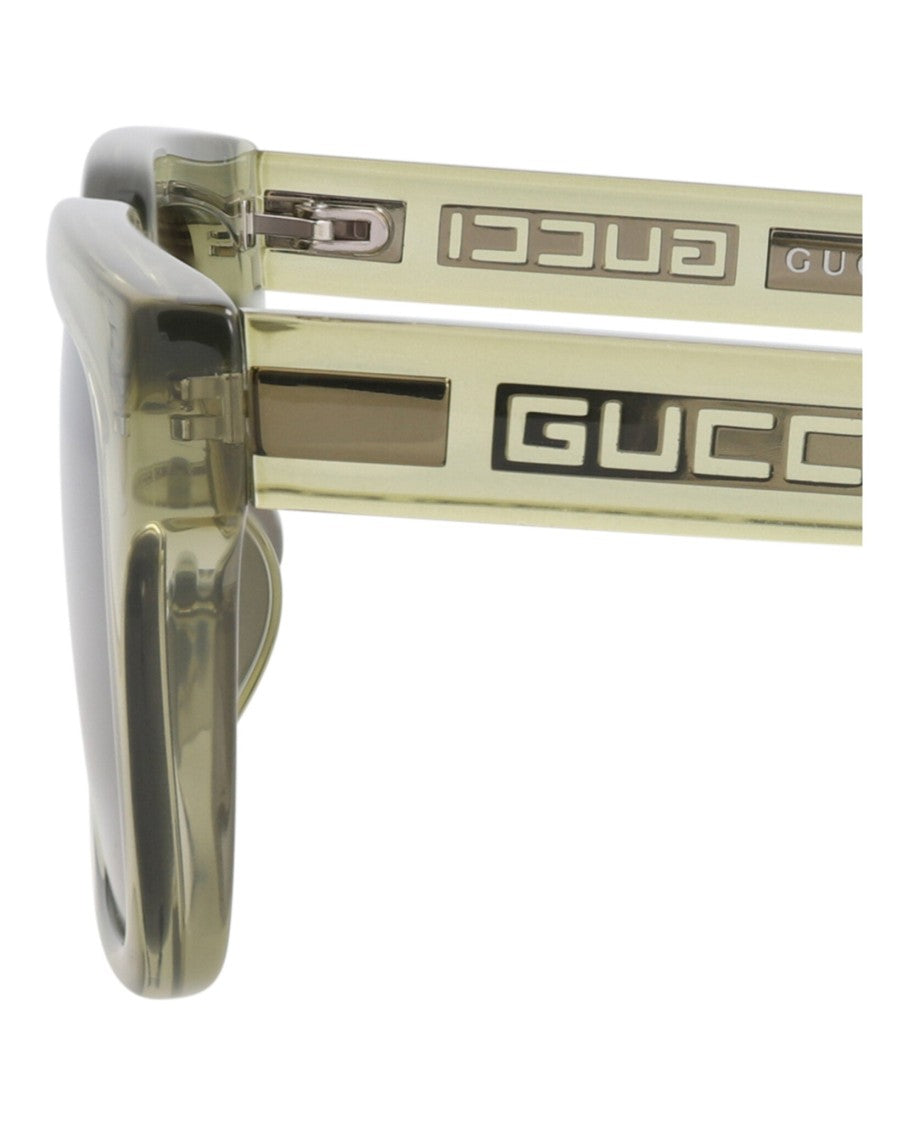Gucci Square-Frame Injection Sunglasses With Bold Logo Detail