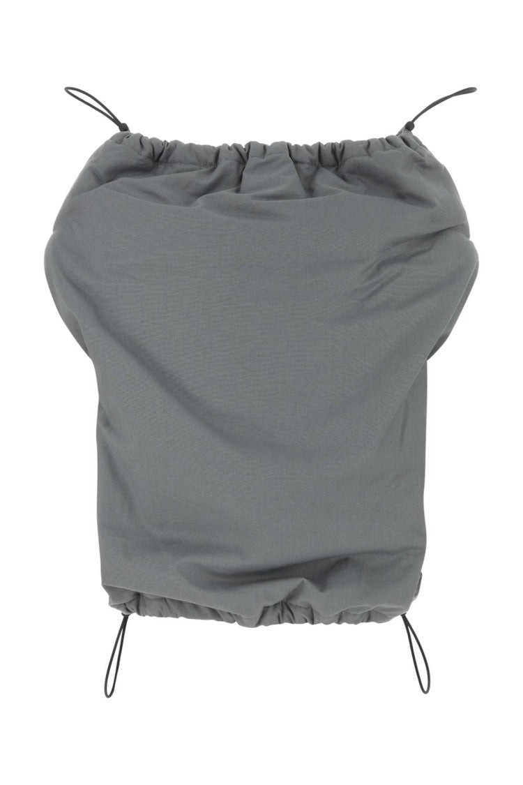 Balenciaga Grey Cotton Shoe Bag Top