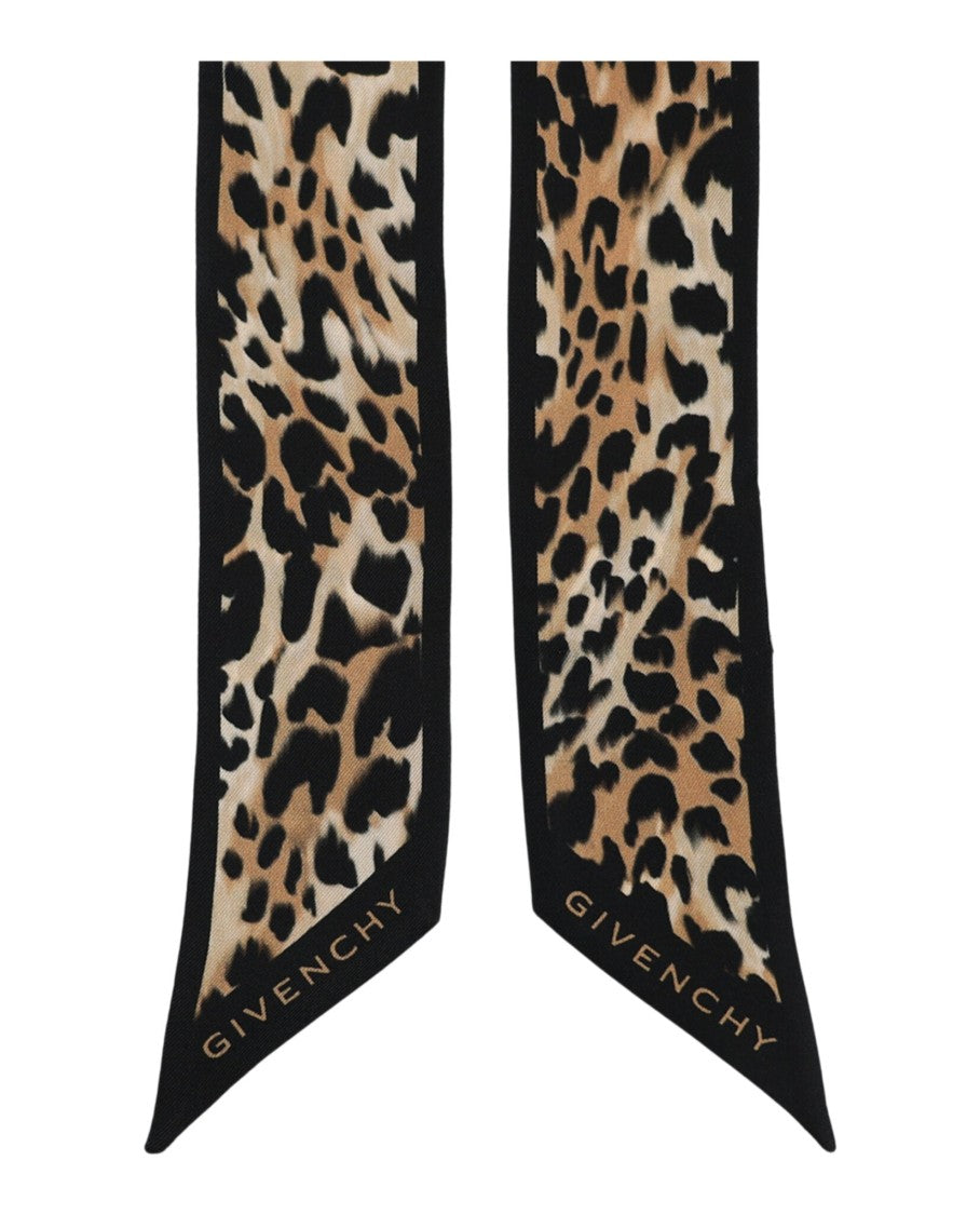 Givenchy Cheetah Printed Silk Bandeau