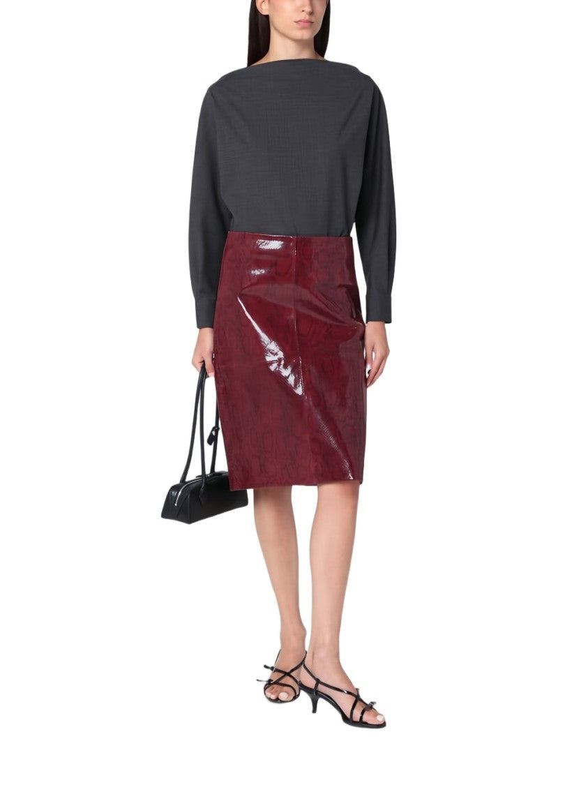 Parosh Chic Anthracite Blouse With Textured Pattern And Buttoned Cuffs