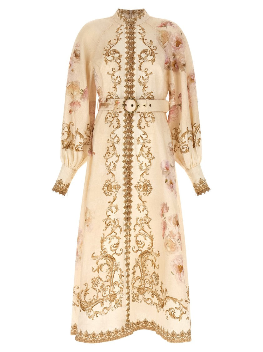Zimmermann 'Hypnotic Buttoned Midi' Dress