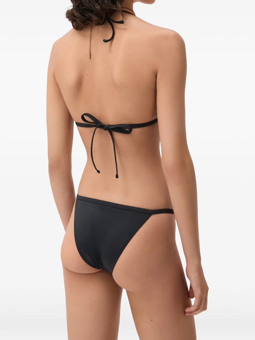 Versace Low-Rise Minimalist Swim Slip With Gold Accents