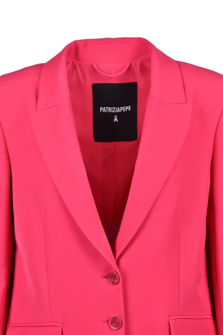 Patrizia Pepe Rounded Jacket - Fuchsia