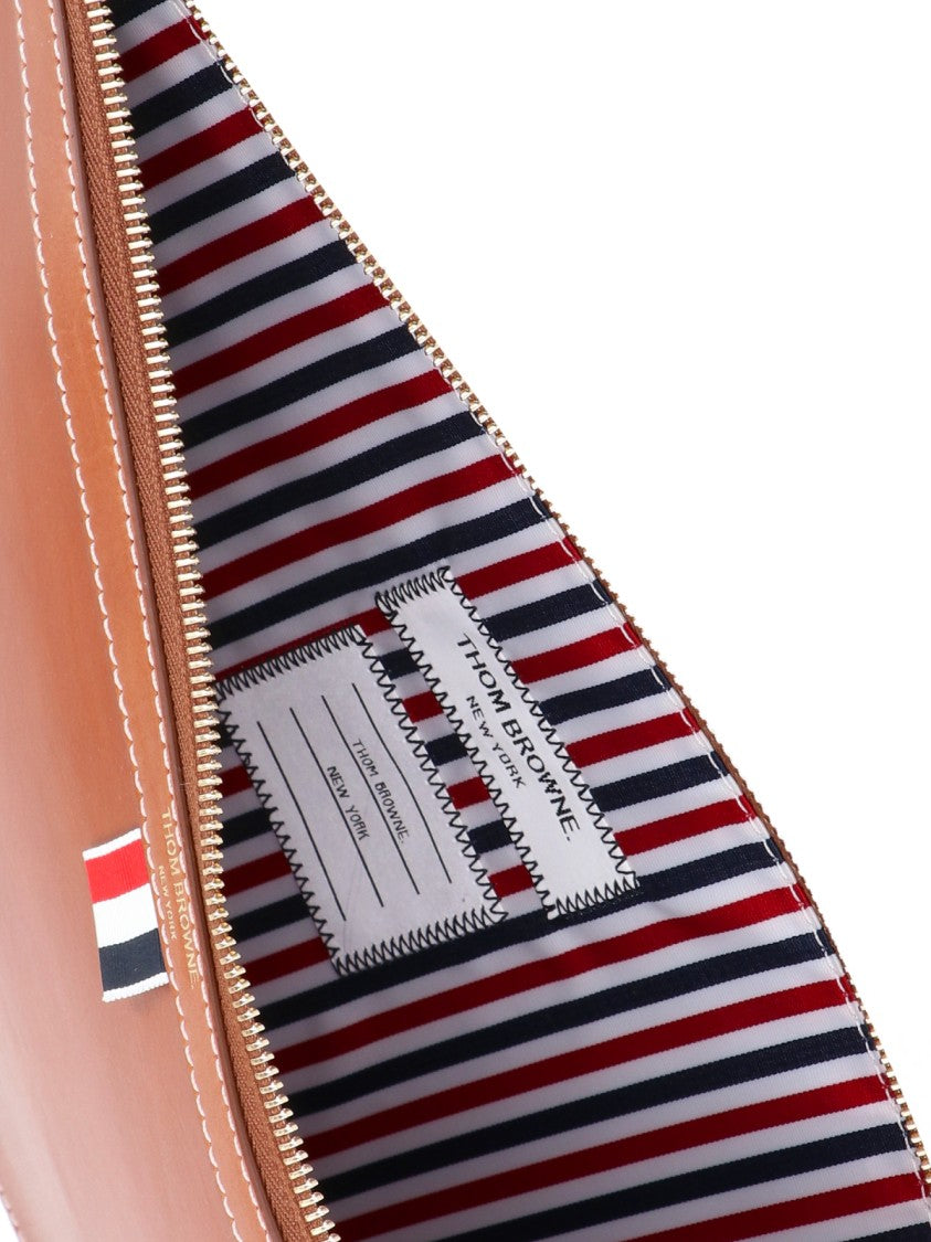 Thom Browne Tricolor Document Holder – Brown