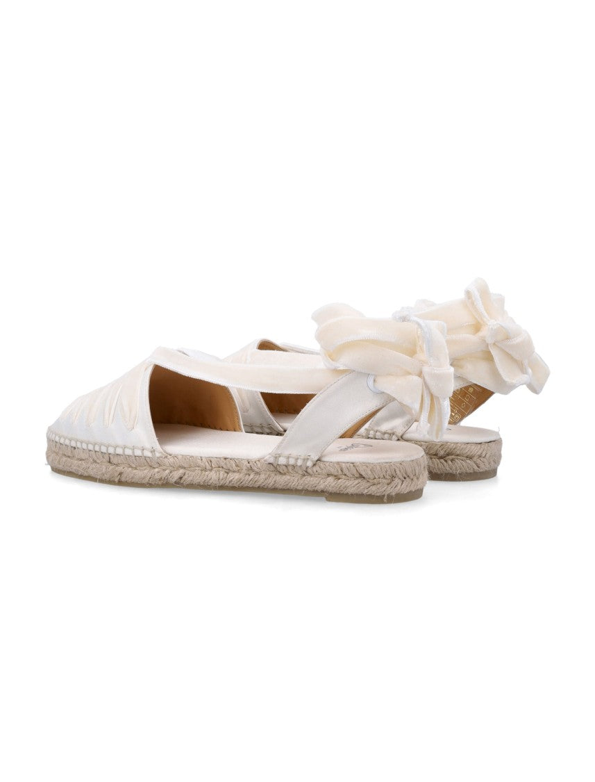 Castaner Ruched Design Espadrilles With Floral Accent